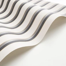 Kép 2/3 - Casadeco Elegáns vékony csíkos bézs-fekete vlies tapéta Country Club Noir Naturel 53 cm X 10 m