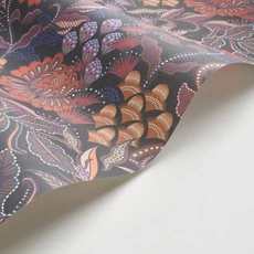 Kép 2/3 - Casadeco Exkluzív angol virág mintás vörös vlies tapéta Bloomsbury Rouille 53 cm X 10 m