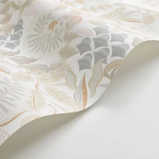 Kép 2/3 - Casadeco Exkluzív angol virág mintás natúr színösszeállítású vlies tapéta Bloomsbury Naturel 53 cm X 10 m