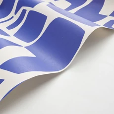 Kép 2/3 - Casadeco Modern kék vlies tapéta absztrakt mintával Module Bleu Indigo 53 cm X 10 m