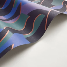 Kép 2/3 - Casadeco Absztrakt mintás modern kék-zöld vlies tapéta Concept Encre/Emeraude 53 cm X 10 m