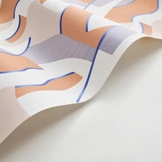 Kép 2/3 - Casadeco Absztrakt mintás modern barna-kék vlies tapéta Concept Naturel/Bleu 53 cm X 10 m