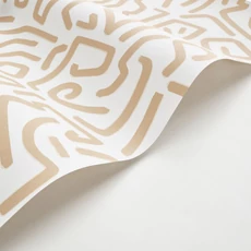 Kép 2/3 - Casadeco Absztrakt mintás barna vlies tapéta Symbol Naturel 53 cm X 10 m