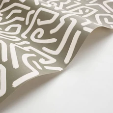 Kép 2/3 - Casadeco Absztrakt mintás keki zöld vlies tapéta Symbol Kaki 53 cm X 10 m