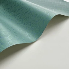 Kép 2/3 - Casadeco Kocka mintás zöld vlies tapéta Connexions Vert Canopee 53 cm X 10 m