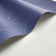 Kép 2/3 - Casadeco Modern geometrikus kék vlies tapéta Subtilite Bleu Indigo 53 cm X 10 m