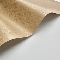 Kép 2/3 - Casadeco Kocka mintás karamell vlies tapéta Connexions Caramel 53 cm X 10 m