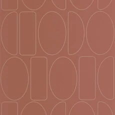 Kép 1/3 - Casadeco Geometriai mintás modern terrakotta vlies tapéta Legerete Terracotta 53 cm X 10 m