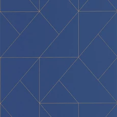 Kép 1/3 - Casadeco Modern geometrikus kék vlies tapéta Subtilite Bleu Indigo 53 cm X 10 m