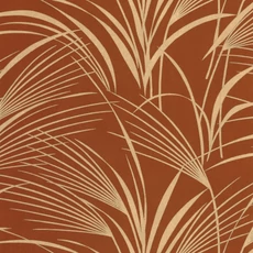 Kép 1/3 - Casadeco Nádszál mintás piros vinyl tapéta Samarra Rouille 53 cm X 10 m