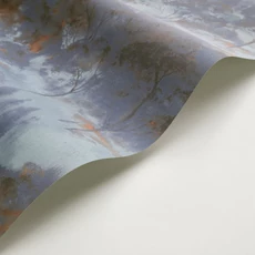 Kép 2/3 - Casadeco Erdő mintás kék vinyl tapéta Sila Bleu Encre 53 cm X 10 m