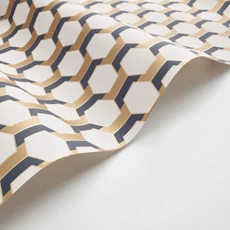 Kép 2/3 - Casadeco Arany-fekete geometriai mintás vlies tapéta Hamilton Mordore 53 cm X 10 m