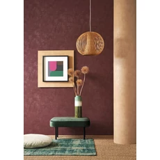 Kép 3/3 - Casadeco Elegáns bordó vlies tapéta kőhatású mintázattal Prague Stone Uni Amarena 53 cm X 10 m