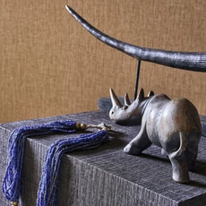 Kép 3/3 - Casadeco Texturált barna vinyl tapéta Scribe Beige Papyrus 53 cm X 10 m