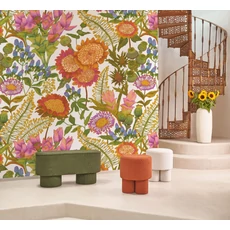 Kép 2/2 - Casadeco Színes virágmintás vlies poszter tapéta Les Baux De Provence Multico 210 cm X 3,1 m