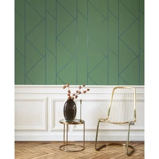 Kép 3/3 - Casadeco Geometriai mintás elegáns zöld vlies tapéta Pure Vert Canopee 53 cm x 10 m