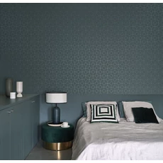 Kép 3/3 - Casadeco Modern geometrikus barna vlies tapéta Precision Chamois 53 cm x 10 m