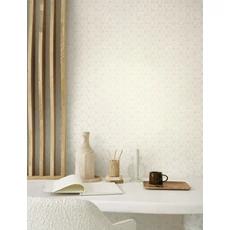 Kép 3/3 - Casadeco Kocka mintás fehér vlies tapéta Connexions Naturel 53 cm X 10 m