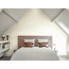 Kép 3/3 - Casadeco Vonalmintás elegáns fehér-arany vlies tapéta Suspension Naturel 53 cm X 10 m