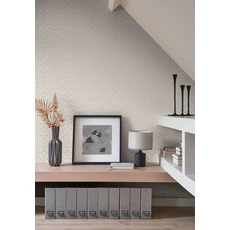 Kép 3/3 - Casadeco Modern geometrikus szürke vlies tapéta Precision Gris Plume 53 cm x 10 m