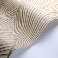 Kép 2/3 - Casadeco Legyező mintás 3D hatású bézs vlies tapéta Semiramis Beige Raphia 53 cm X 10 m