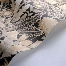 Kép 2/3 - Casadeco Napraforgós elegáns bézs-fekete vlies tapéta Saint-Paul De Vence Ficelle/Ardoise 53 cm X 10 m