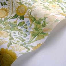 Kép 2/3 - Casadeco Napraforgós elegáns zöld-sárga vlies tapéta Saint-Paul De Vence Vert Anis/Jaune Soleil 53 cm X 10 m