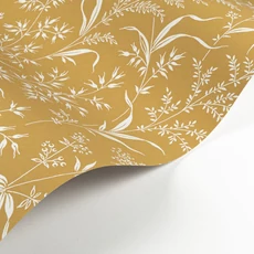 Kép 2/3 - Casadeco Fűszál mintás sárga vlies tapéta Grass Field Jaune Ocre 53 cm X 10 m