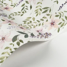 Kép 2/3 - Casadeco Lilaakác mintás lila-zöld vlies tapéta Wisteria Violet/Vert Gazon 53 cm X 10 m