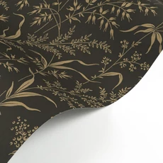 Kép 2/3 - Casadeco Fűszál mintás barna-fekete vlies tapéta Grass Field Tabac/Ardoise 53 cm X 10 m