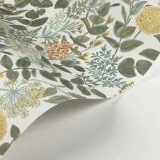 Kép 2/3 - Casadeco Romantikus virágmintás púder-sárga vlies tapéta Garden Flowers Rose/Jaune 53 cm X 10 m