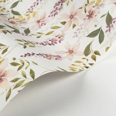 Kép 2/3 - Casadeco Lilaakác mintás barack-zöld vlies tapéta Wisteria Parme/Vert Mousse 53 cm X 10 m