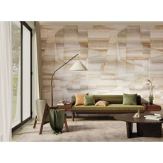 Kép 2/2 - Casadeco Csíkozott modern szürkés barna vlies poszter tapéta John Ocre/Cacao 53 cm X 3 m