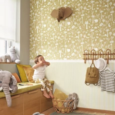 Kép 3/3 - Casadeco 3D hatású fehér vlies bordűr L Authentique Blanc Antique 5 cm X 6 m