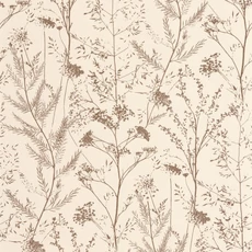 Kép 1/2 - Casadeco Mezei virág mintás barna-bézs vinyl tapéta Prairie Terre De Sienne 53 cm X 10 m