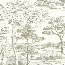 Kép 1/2 - Casadeco Fa mintás fehér-barna vinyl tapéta Littoral Argile 53 cm X 10 m