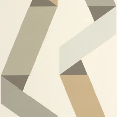 Kép 1/3 - Casadeco Szalag mintás bézs vlies tapéta Ribbon Game Beige 53 cm X 10 m