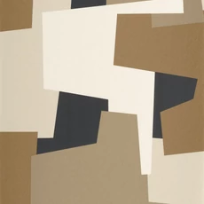 Kép 1/3 - Casadeco Absztrakt grafikai mintás drapp-barna vlies tapéta Graphic Game Naturel 53 cm X 10 m