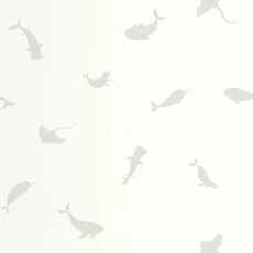 Kép 1/3 - Casadeco Bálna mintás szürke-fehér vlies tapéta Poetic Sea Gris Baleine 53 cm X 10 m