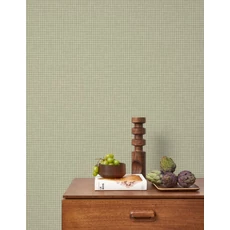 Kép 3/3 - Casadeco Apró kockás zöld vlies tapéta Jude Vert Amande 53 cm X 10 m