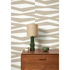Kép 3/3 - Casadeco Modern vonal mintás bézs vlies tapéta Zebra Game Beige 53 cm X 10 m