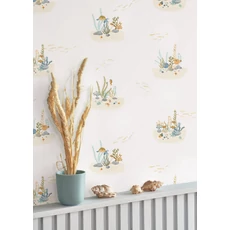 Kép 3/3 - Casadeco Korallzátony mintás kék-fehér vlies tapéta Coral Reef Vert Aqua 53 cm X 10 m