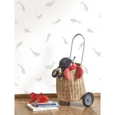 Kép 3/3 - Casadeco Bálna mintás szürke-fehér vlies tapéta Poetic Sea Gris Baleine 53 cm X 10 m