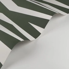 Kép 2/3 - Casadeco Modern vonal mintás méregzöld vlies tapéta Zebra Game Sapin 53 cm X 10 m