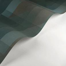 Kép 2/3 - Casadeco Geometrikus kockás zöldes kék vlies tapéta Edward Emeraude 53 cm X 10 m