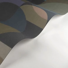 Kép 2/3 - Casadeco Kör mintás sötétkék vlies tapéta Abby Encre 53 cm X 10 m