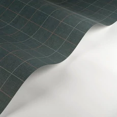 Kép 2/3 - Casadeco Kockás zöld vlies tapéta Liam Emeraude 53 cm X 10 m