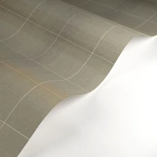 Kép 2/3 - Casadeco Kockás szövet hatású keki vlies tapéta Archie Kaki 53 cm X 10 m