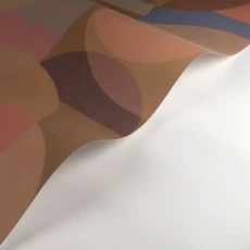 Kép 2/3 - Casadeco Kör mintás barna-bordó vlies tapéta Abby Cognac 53 cm X 10 m