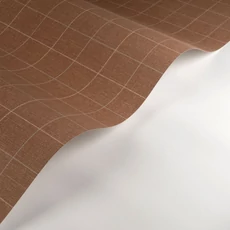 Kép 2/3 - Casadeco Kockás rozsdabarna vlies tapéta Liam Rouille 53 cm X 10 m